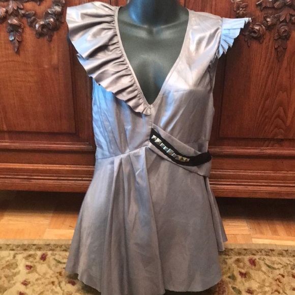 Pencey silver tunic top 2 - Picture 1 of 7